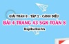 Giải bài 4 trang 43 Toán 8 Tập 1 SGK Cánh Diều